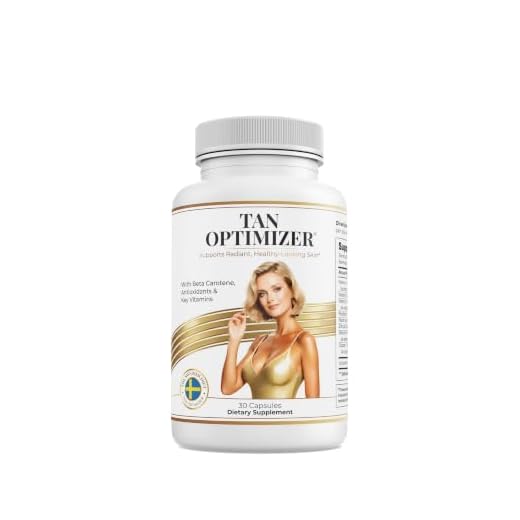 Tan Optimizer Tanning Pills – Beta Carotene & Antioxidant Skin Health Supplement with Lycopene for Radiant Skin – 30 Capsules