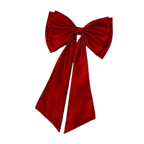 jojomis Detachable Satin Bow Elegant Supplies Big Bow for Dress Prom Travel Gift Parties- Wine Red