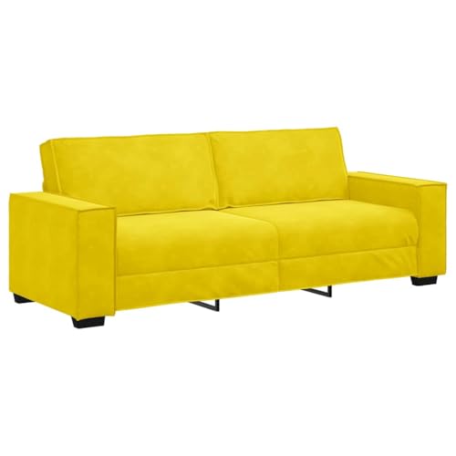 vidaXL Sofá de 3 plazas Terciopelo Amarillo 180 cm