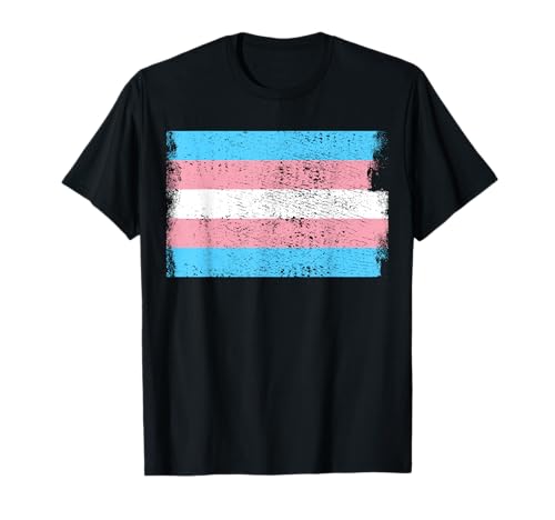 Vintage Transgender Flag LGBTQ Transgender Pride T-Shirt