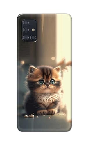 Image of PRINTFIDAA Printed Hard Back Cover Case for Samsung Galaxy M31s Back Cover (Cute Cat) -112