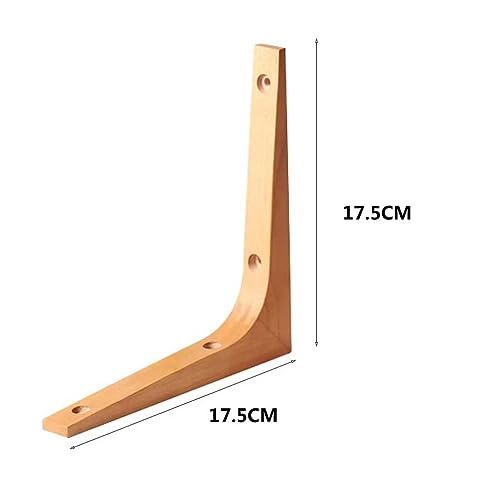 Soporte de estante de madera de pared para decoración y almacenaje amarillo 3