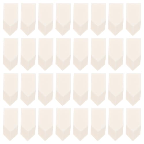 OFFIGAM 50個 使い捨てラテックスメイクスポンジ 軽量コンパクト 五角形小箭頭パフ フラット コーナー設計 化粧下地 クリーム パウダー対応