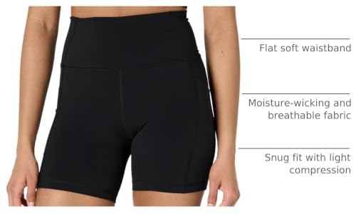 Image of Amazon Essentials Women's Active FormFlex Buttery Soft High Waist 7 inch Yoga Biker Shorts
