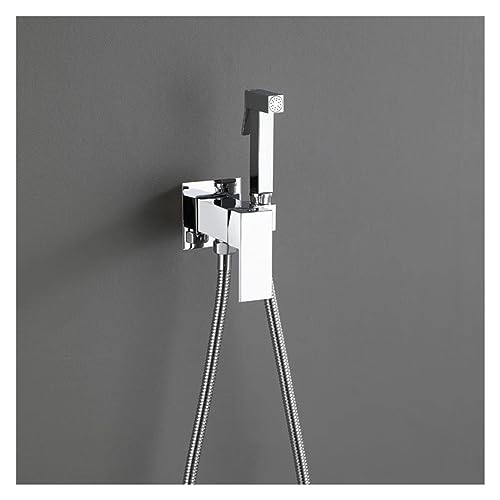 Mélangeur douche en laiton chromé au design carré élégant - 4