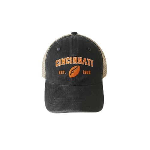 City Football Vintage Embroidery Hat Women Mans Adjustable Baseball Cap Hat Trucker Cap Dad Hat for Football Fans Gifts