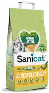 Sanicat - Arena vegetal aglomerante reciclada Natura activa , Absorción sup...