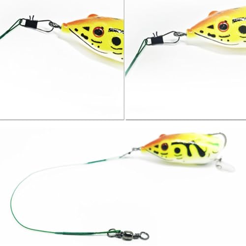 40 piezas líder de pesca acero carbono alto miniatura 6