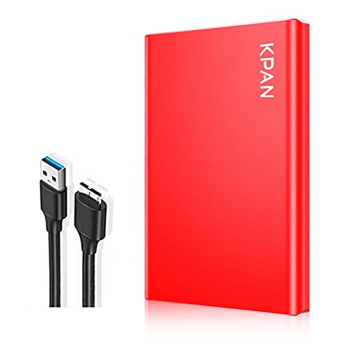 KPAN Tragbare externe Festplatte, HDD-Speicher, USB 3.0, kompatibel mit PC, MacBook, TV, PS4, Xbox, Smartphones, Laptop…