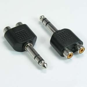 1/4 inch Stereo to Dual RCA Jack Adapter, 10 Pack