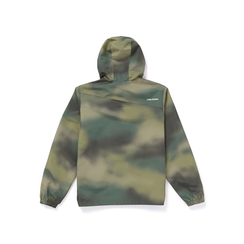 Image of Volcom Men's Wavern Water-resistant Windbreaker Jacket - Zip-up With Adjustable Hood