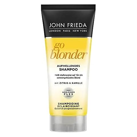 Champú John Frieda Sheer Blonde Go Blonder con cítricos y manzanilla para cabello rubio natural o coloreado, 6 unidades de 50 ml Cover