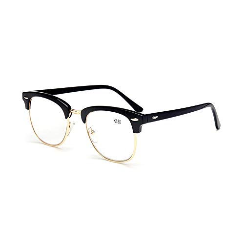 GEMSeven Clásico Ultraligero Gafas De Lectura Hombres Mujeres Retro Medio Marco Gafas De Presbicia Antifatiga Gafas Graduadas Cover