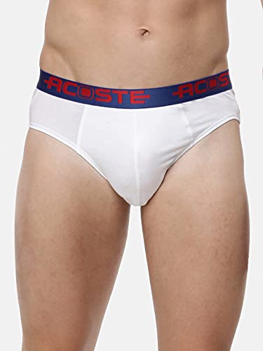 Image of RAMRAJ COTTON Men Pack Of 4 Solid Cotton Briefs | Soft Stretch Outer Elastic Waistband | Comfortable Daily Innerwear