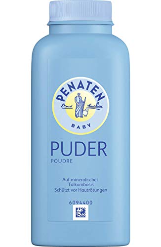 Penaten Puder 100g – Puder für empfindliche Babyhaut - beugt Hautrötungen vor – 100g