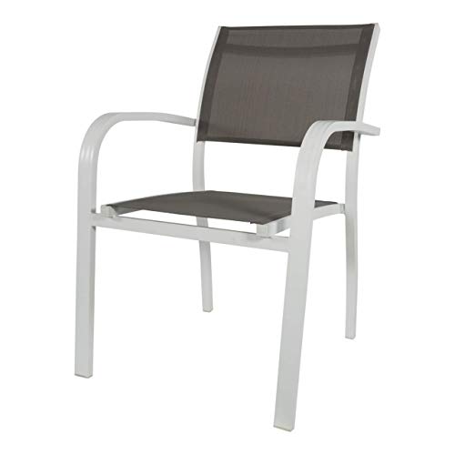 Preisvergleich Produktbild Stapelstuhl Aspen mit grauem Textylenbezug