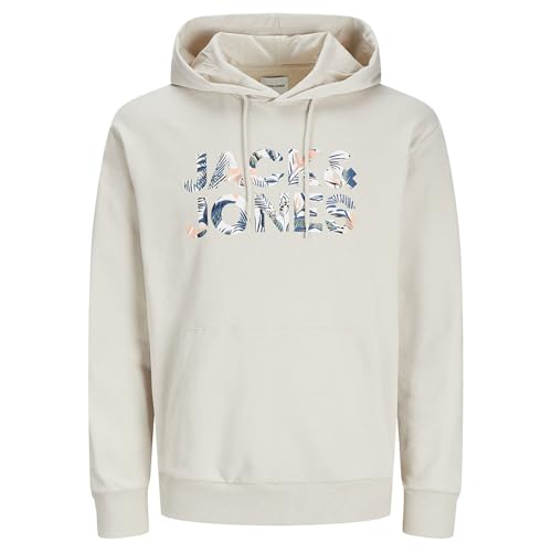 JACK & JONES Jjebryan Corp Logo Sweat Hood Noos Sudadera con Capucha, Moonbeam, L para Hombre