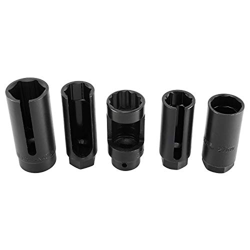 8MILELAKE 7pcs 7/8" O2 Oxygen Sensor Socket Set, Universal Puller and Removal Tool Oil Pressure Sending Unit Master Sensor Socket Set - Thumbnail 4