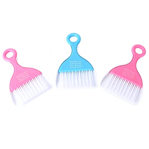 Holibanna 3Pcs Keyboard Cleaning Tools Durable Broom Dustpan for Efficient Dust Removal for Home and Office Use Mixed Color