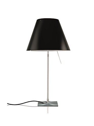 Luceplan Constance Lampada da tavolo Alluminio/Nero Ø40 H 76/110 cm