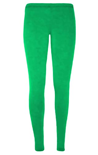 Legging long microfibre fille vert fluorescent 3-4 ans stretch et opaque