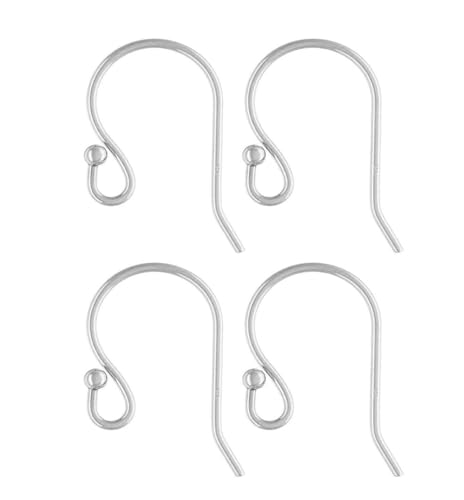 20pcs Adabele Real Sterling Silver Fish Earring Hooks 20mm 0.6mm/22 Gauge