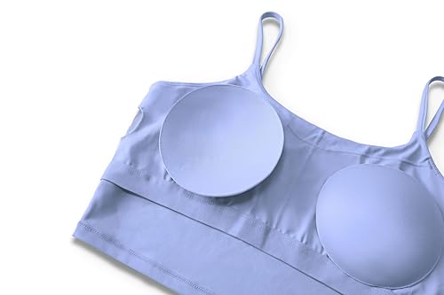 Image of ECOPARTY Wirefree Padded Yoga Sports Bra for Women - Moisture Wicking Quick Dry Workout Crop Tank Camisole