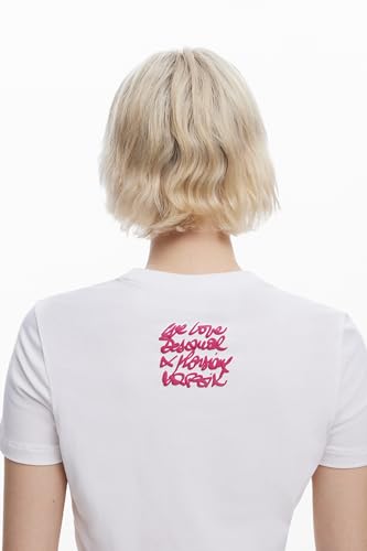 Desigual Damen 25swtk48 T-Shirt, Weiß, S EU – Ansicht 3