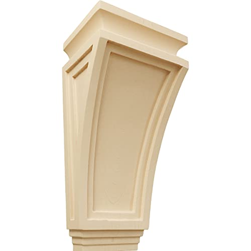 Ekena Millwork COR06X04X12ARMA-CASE-4 Arts and Crafts Wood Corbels, 6"W x 4 3/4"D x 12"H, Maple