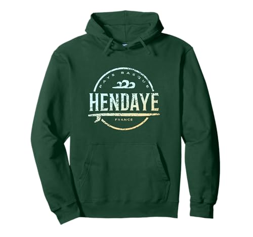 Hendaya Francia - Retro Hendaya Francia Vintage Surf Sudadera con Capucha
