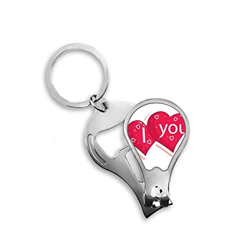 Coupe-ongles de pieds double cœur Saint-Valentin pour un cadeau romantique
