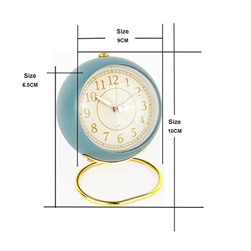 Ljmxg Nordic Style Metal Desk Clock Night Light Alarm Clock Bedside Alarm Clock (Color : D, Size : 1) #TOP1