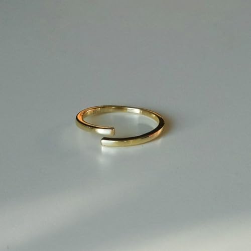 14K Yellow Gold Women's Open Twist Eternity Band | Pavé Wrap Ring Coil Ring4