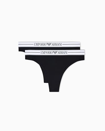 Emporio Armani 2-Pack Brazilian bragas de fondo para mujer en color negro y blanco 1