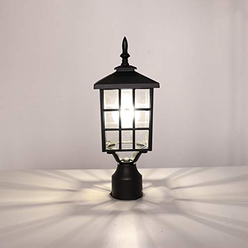 Kemeco ST4224Q-A LED Cast Aluminum Solar Post Light Fixture with 3-Inch Fitter Base for Outdoor Garden Post Pole Mount