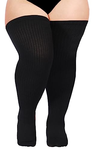 Moon Wood Plus Size Thigh High Socks for Thick...