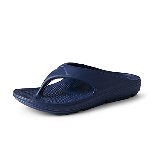 XINZHONG Luxury Men's Summer Sports Flip Flops Women's Men's Flat Slippers Beach Shoes 46 Blue