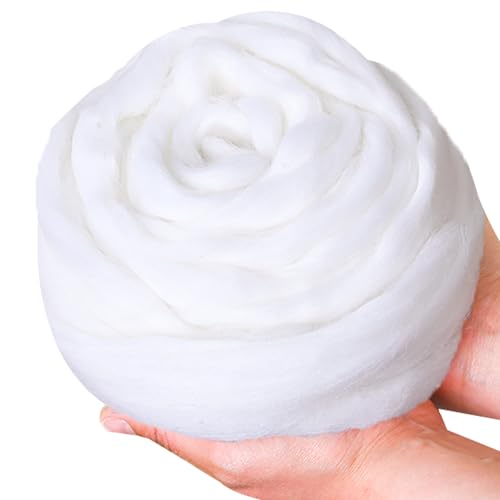 3.53oz Needle Felting Wool 100% Pure Long-Fiber Wool top roving. Perfect for DIY Embroidery Spinning Wet Felting and Weaving Crafts Also Suitable for Making Large-Scale Artworks