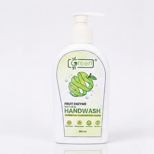 Image of Green Hand Wash with Fermented Green Apple Extracts 250 ml| Natural Fruit Enzyme Hand| Gentle on Sensitive Skin