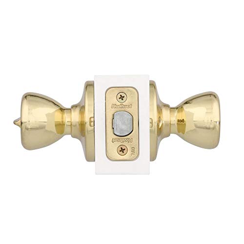 Image of Kwikset Tylo Interior Privacy Door Knob with Lock, Door Handle For Bathroom and Bedroom, Polished Brass Keyless Turn Lock Doorknob, 1 Count (Pack of 1)
