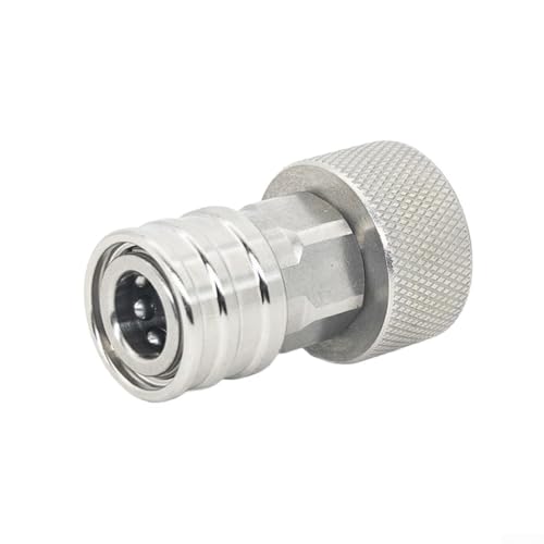 Zeroupshop Adaptateur de tuyau en acier inoxydable compatible avec les têtes de pulvérisation de nettoyeur haute pression, buse à connexion rapide de 1,9 cm à 0,6 cm pour nettoyage extérieur de