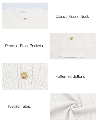 Image of Womens Cardigan Sweaters Short Sleeve 2025 Button Up Y2k Summer Crew Neck Crop Lightweight Knit Shirt Tops