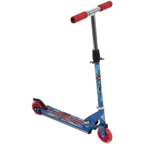 Image of Huffy Electro-Light Inline 2 Wheel Scooter for Kids Age 5+, Disney Princess, Marvel, Star Wars, Frozen