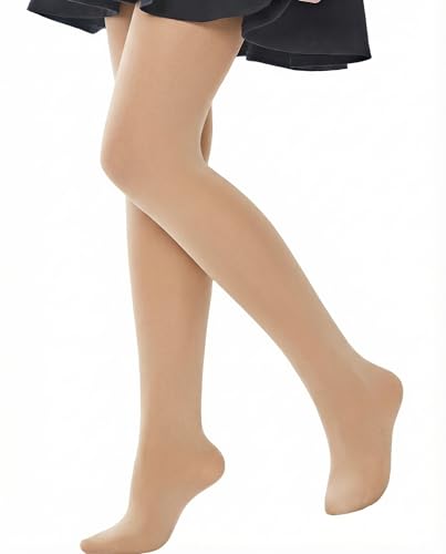 leg elegant Ballet Footed Dance Tights for Toddler and Kids Girls 50D (Nude 5-7)