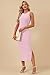 AUSELILY Womens Summer Bodycon Dresses 2025 Basic Casual Sleeveless Tank Midi Dress, Pink XS