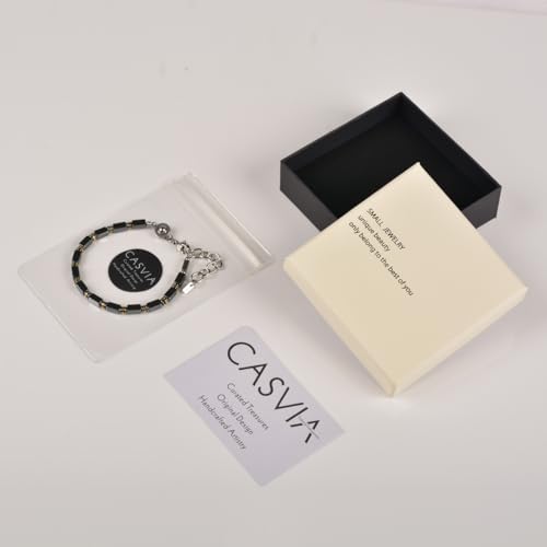 Pulsera Hematite para Hombre Ajustable de Acero Inoxidable miniatura 6