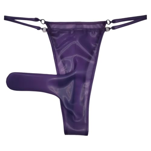 LESOYA Men's Thong Bikini Underwear Low Rise G-String Panties with Sheath