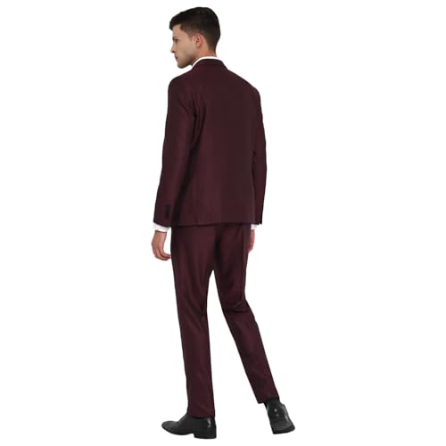 Image of Turtle Men 100% Cotton Notch Lapel Collar Tailored Fit Three Piece Party Suits