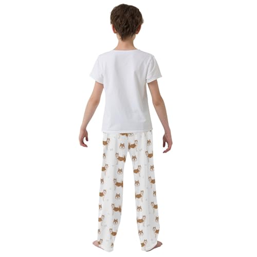 Boys' Pants Cute Alaskan Dogs Long Bottoms Jogger Pants Elastic Waist Trousers with Pockets S-XL3