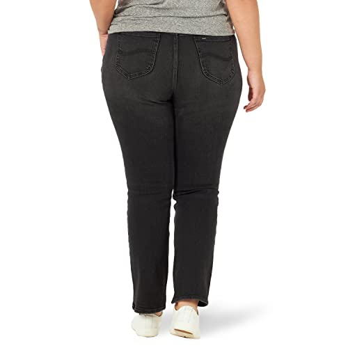 Lee Women's Plus Size Ultra Lux Mid-Rise Slim Fit Straight Leg Jean2